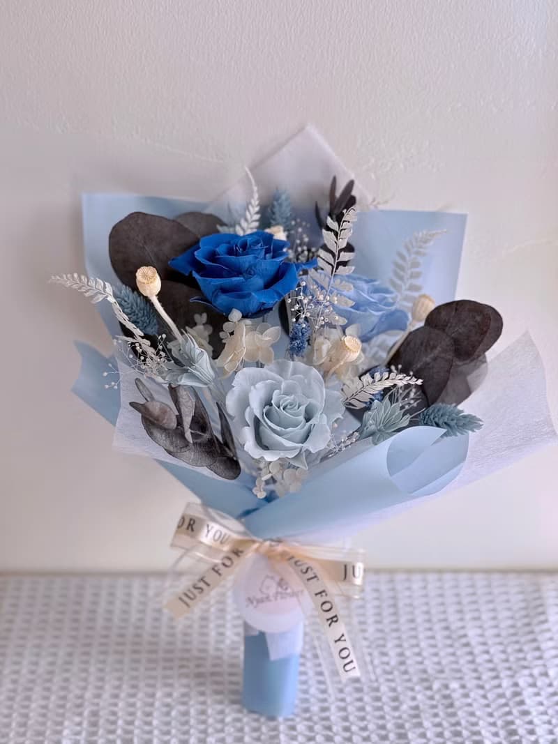 【母親節、情人節花束/接單訂製】漸層永生玫瑰花束