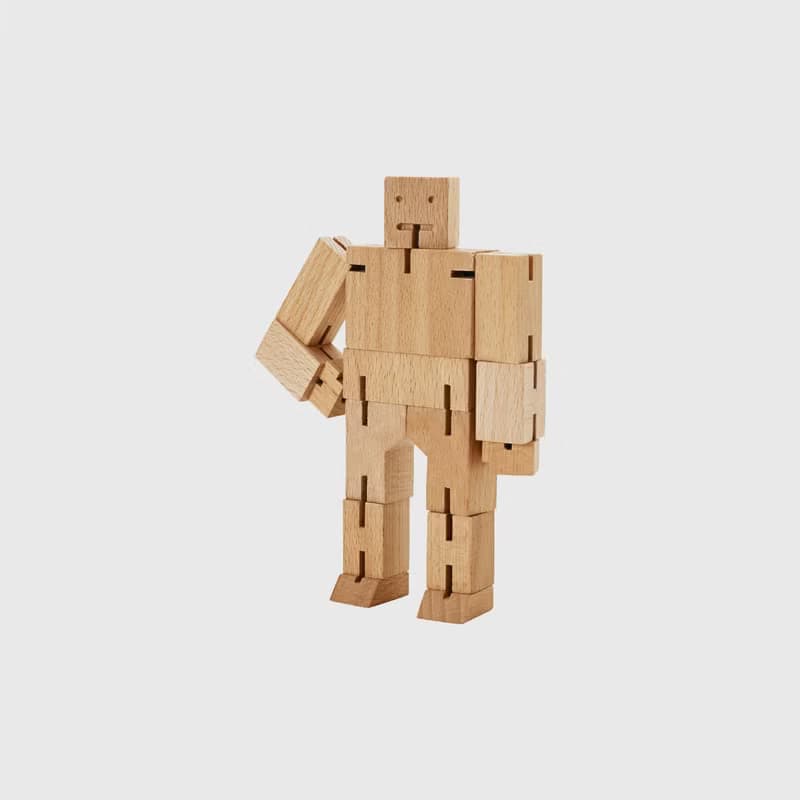 Cubebot 酷比人【樸實木三件組】木製變形積木機器人益智玩具禮物