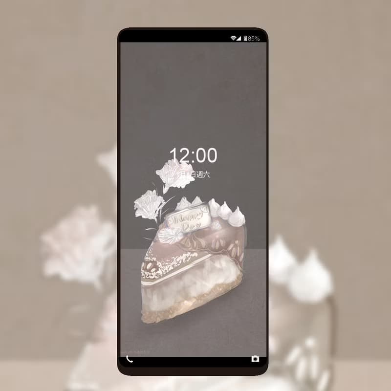 【數位】原創插畫-蛋糕 個人化手機桌布||三款色調可搭配||【電子檔】