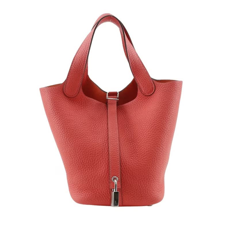 【日本直送】エルメス HERMES ピコタンロック18 PM ハンドバッグ トリヨンクレマンス ローズテキサス ピンク/シルバー金具 Y レディース【中古】