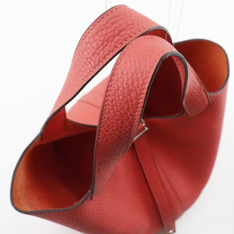 【日本直送】エルメス HERMES ピコタンロック18 PM ハンドバッグ トリヨンクレマンス ローズテキサス ピンク/シルバー金具 Y レディース【中古】