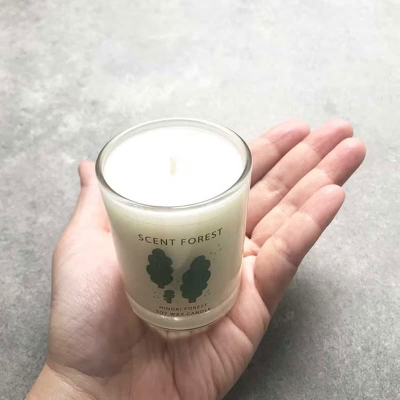 【融蠟燈可用】天然精油大豆香氛蠟燭80g - 檜木森林