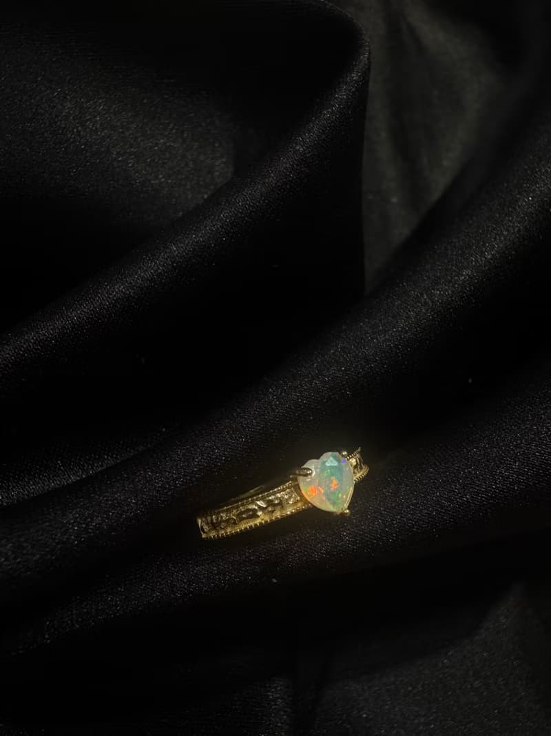 致愛。愛心 歐泊 戒指 925銀 opal s925 silver 925銀 純銀 戒指