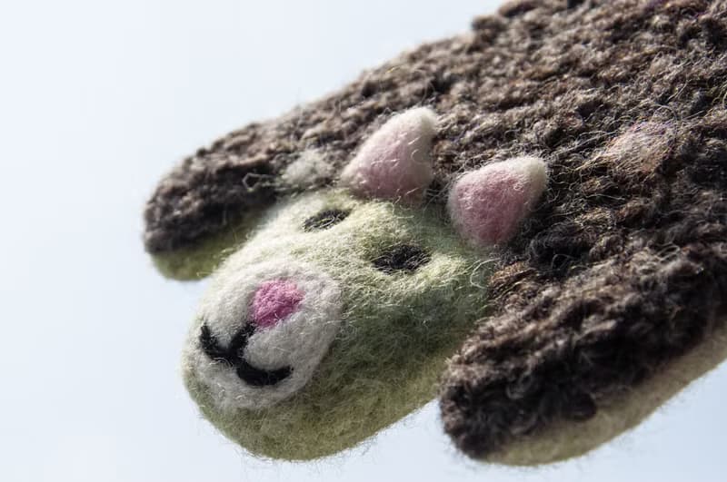 聖誕交換禮物 母親節禮物 森林系羊毛氈杯墊 動物杯墊-立體綿羊風