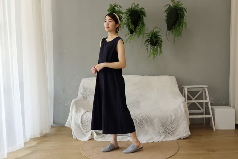 現貨【染香】方頭穆勒鞋-灰藍