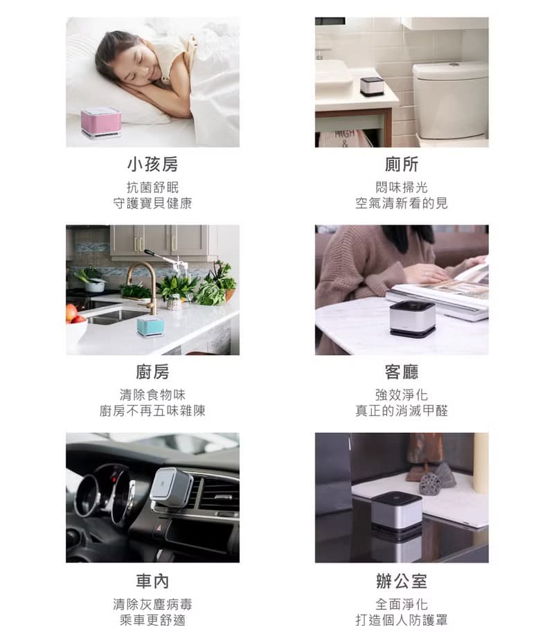 AIRbox G2 方塊舒2代 車用光觸媒空氣淨化器 經典白