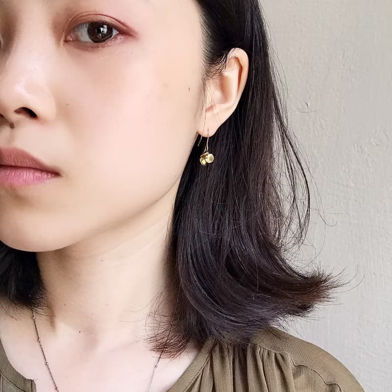 黃銅耳環_朵朵開(可改夾)