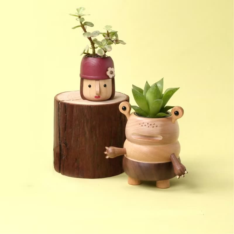 【蛙人】 造型盆栽罐 磁鐵盆器 不含植物 | 1251017 蒔光