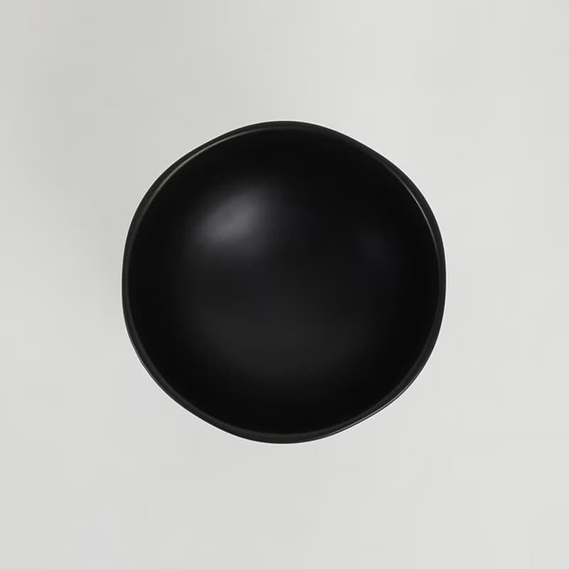 KOGA 許家陶器品 陶質六角大碗 (尖山黑)