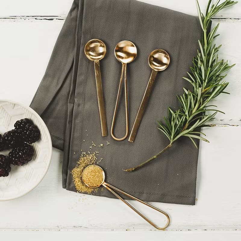 英國Selbrae House銅與不銹鋼金屬湯匙禮盒組(一組四入)-現貨