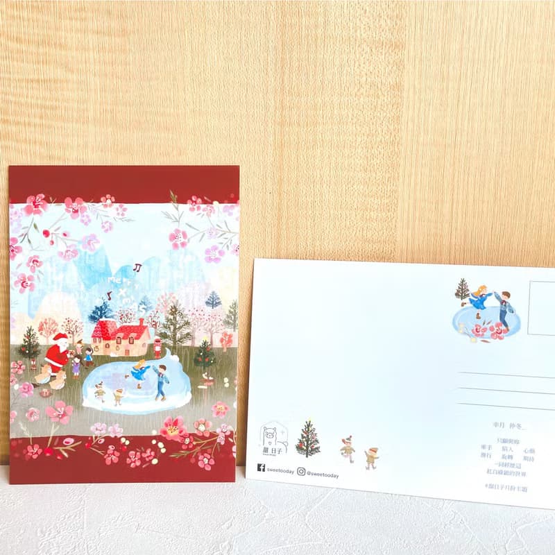 聖誕臘梅系列明信片- 冬季祝福 / 蠟梅
