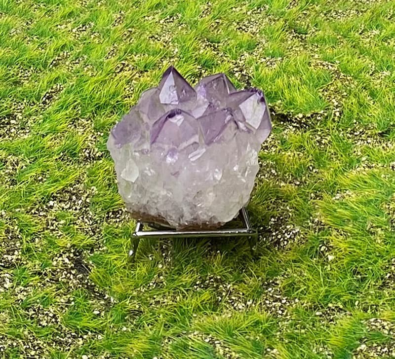 招財開運-天然冰透夢幻紫晶花簇 紫水晶 辦公室 風水擺件快速出貨