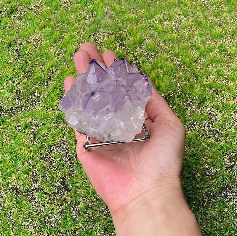 招財開運-天然冰透夢幻紫晶花簇 紫水晶 辦公室 風水擺件快速出貨