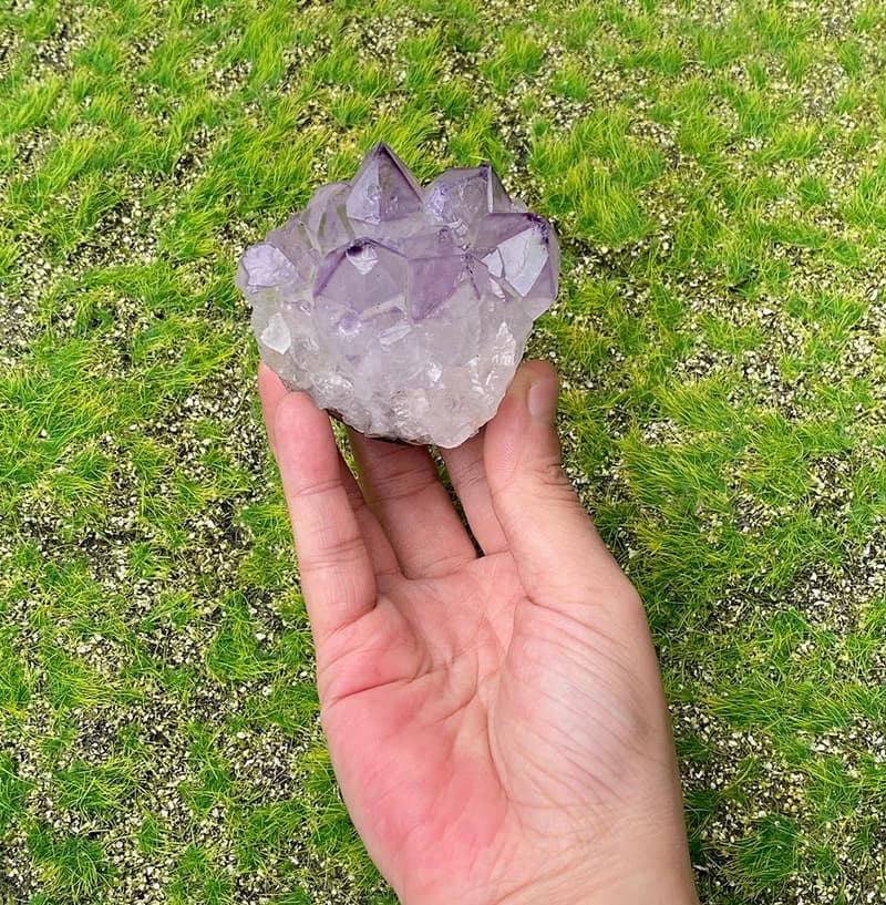 招財開運-天然冰透夢幻紫晶花簇 紫水晶 辦公室 風水擺件快速出貨