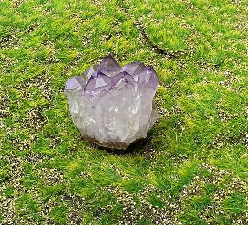 招財開運-天然冰透夢幻紫晶花簇 紫水晶 辦公室 風水擺件快速出貨