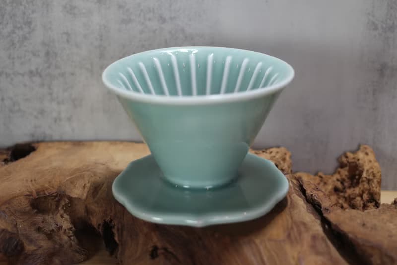 【送禮好物】青瓷 50度角 自然釉咖啡濾杯 鶯歌燒 台灣綠工藝