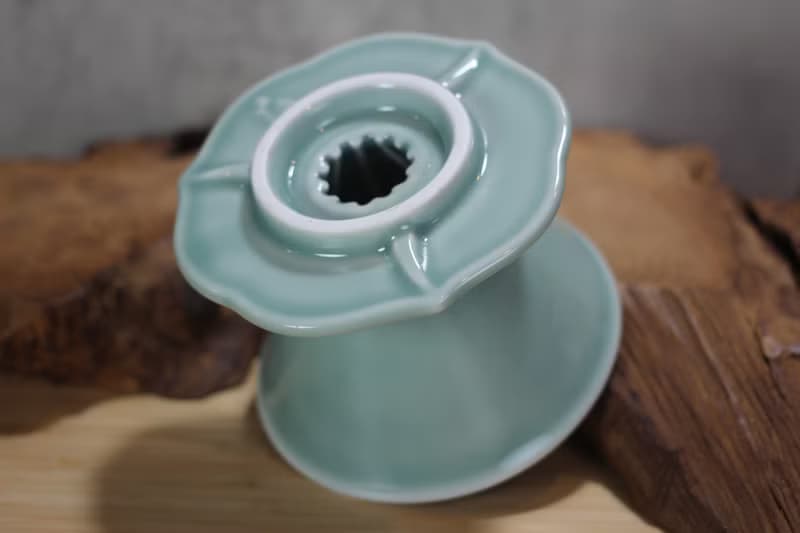 【送禮好物】青瓷 50度角 自然釉咖啡濾杯 鶯歌燒 台灣綠工藝