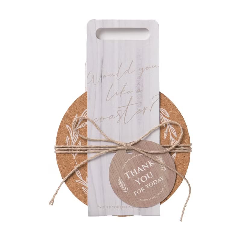婚禮質感簡約軟木杯墊Leaf Cork Coaster/最低起訂量為五個