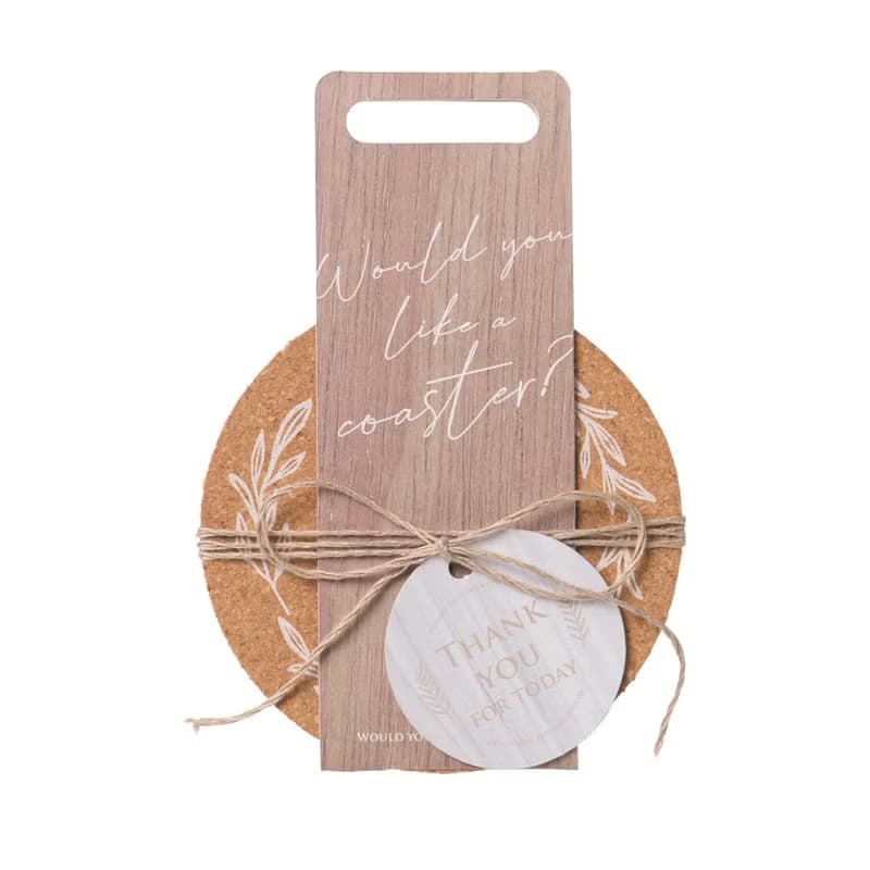 婚禮質感簡約軟木杯墊Leaf Cork Coaster/最低起訂量為五個