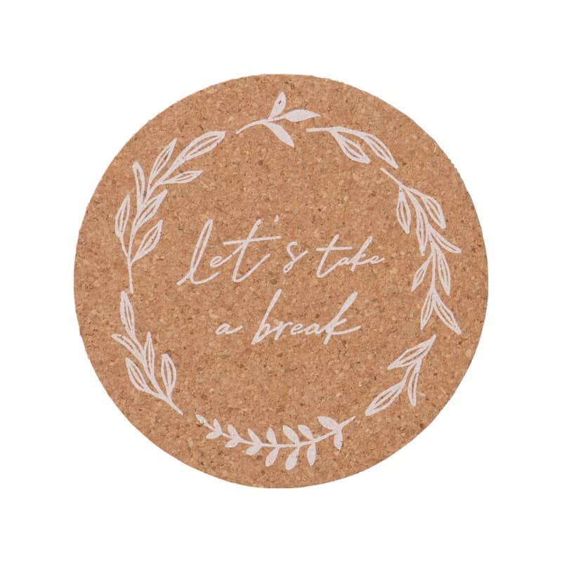 婚禮質感簡約軟木杯墊Leaf Cork Coaster/最低起訂量為五個