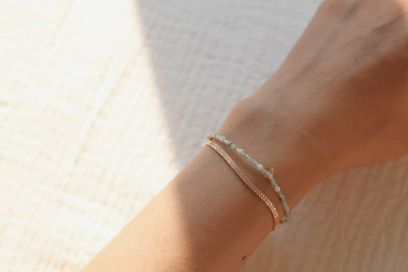 八月誕生石 橄欖石 磷灰石 手鍊 天然石 - 必勝 -