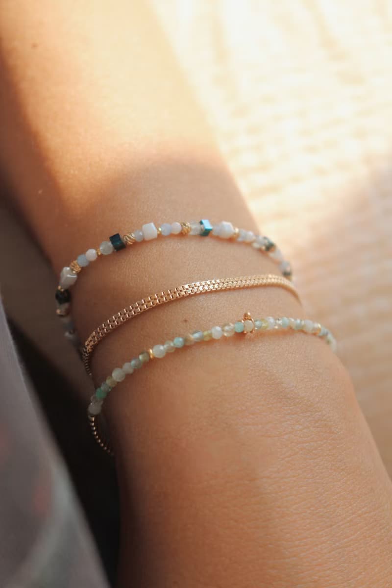 八月誕生石 橄欖石 磷灰石 手鍊 天然石 - 必勝 -