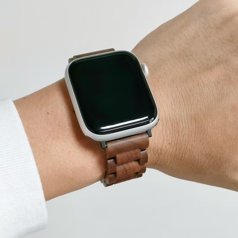 【木製バンド】EINBAND AppleWatch アップルウォッチ 天然木バンド 木のベルト 20mm【クルミ】