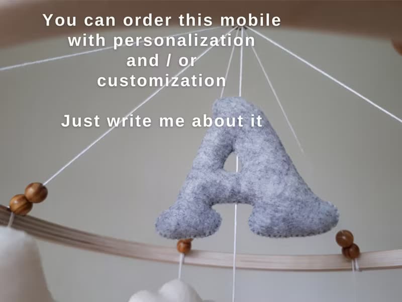 Mobile baby boho nursery decor, llama crib mobile, newborn & new parents gift
