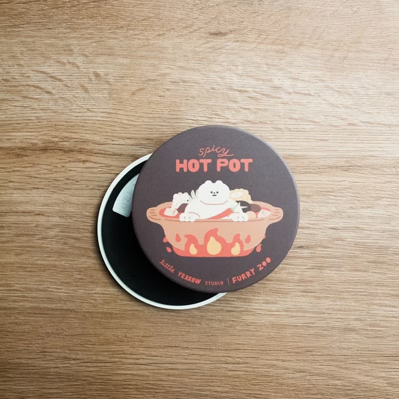 Furry Zoo 陶瓷吸水杯墊 - 麻辣鍋熊 / 鳳梨黑熊 / 招財貓