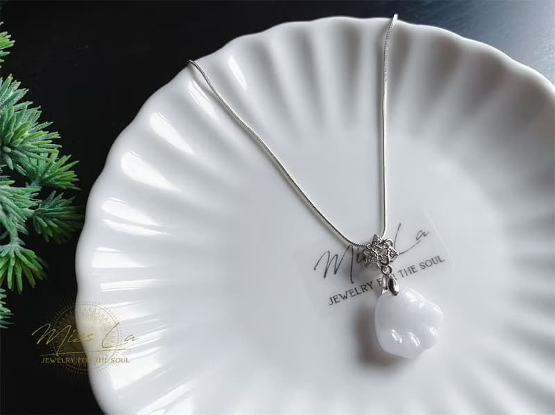 天然緬甸玉 翡翠 貓掌 項鍊 吊墜 玉墜 生日禮物 禮物 閨