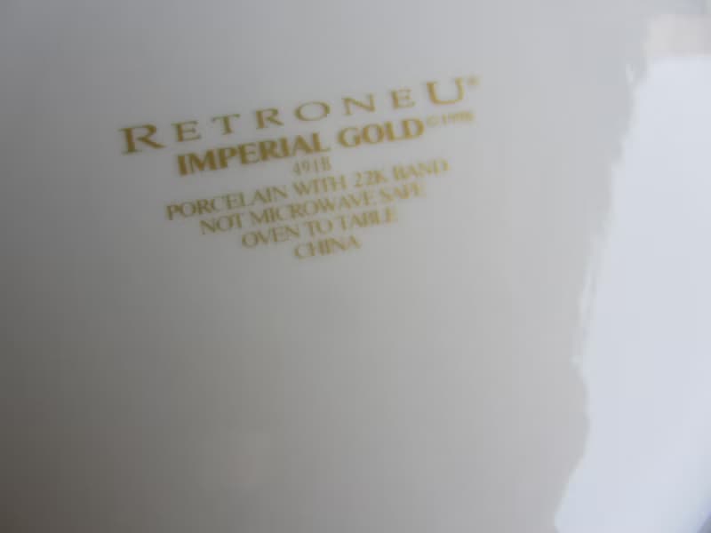 【老時光 OLD-TIME】早期二手22K金邊瓷盤餐盤(五盤為一組