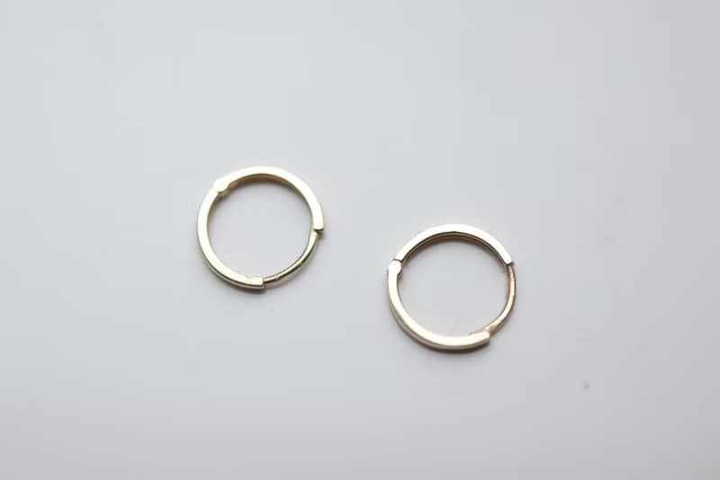 14K 12mm圓耳扣耳環 (內徑10mm) (單個)