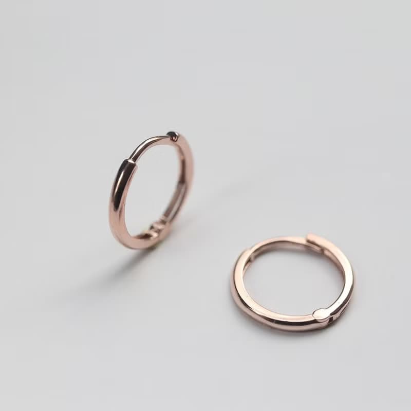 14K 12mm圓耳扣耳環 (內徑10mm) (單個)