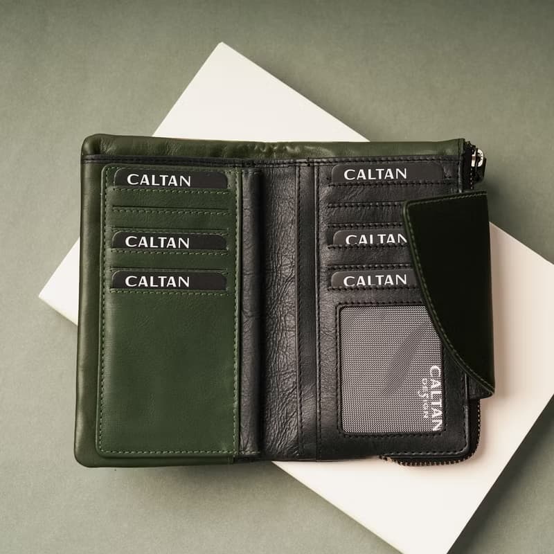 【24hr快速出貨】真皮撞色中夾-075259bk/gr 母錢包