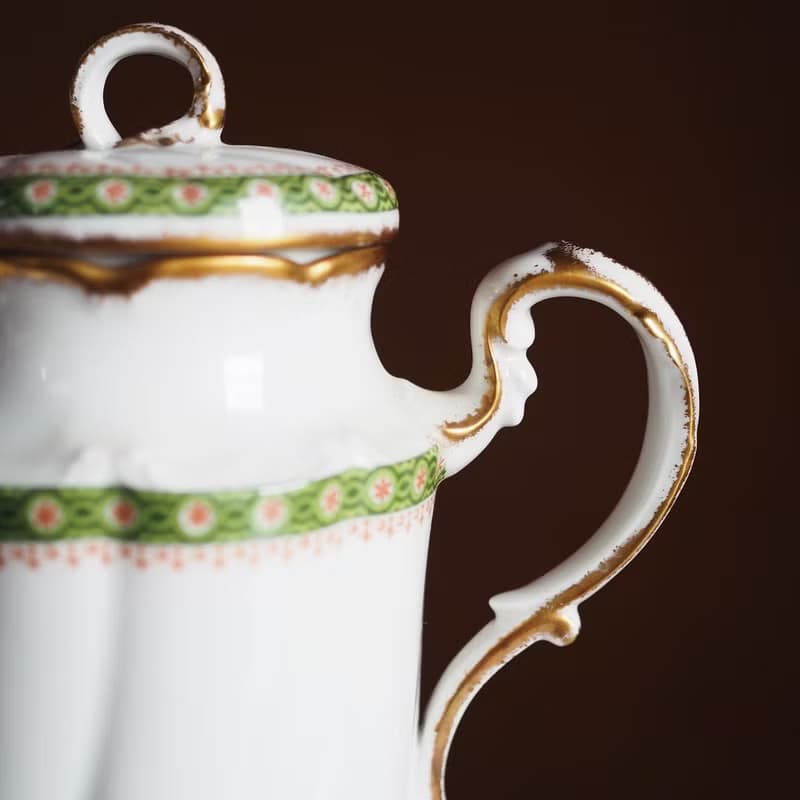 19世紀法國古董 LIMOGES 茶壺和奶壺 套裝