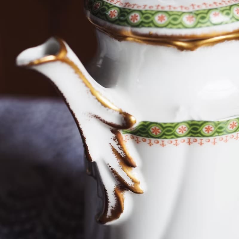 19世紀法國古董 LIMOGES 茶壺和奶壺 套裝