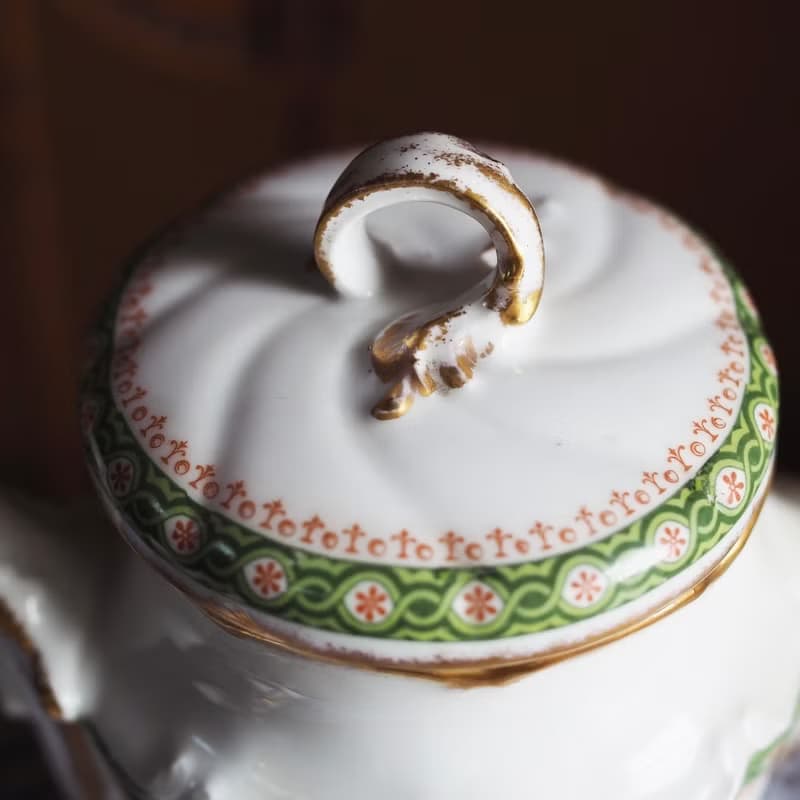 19世紀法國古董 LIMOGES 茶壺和奶壺 套裝