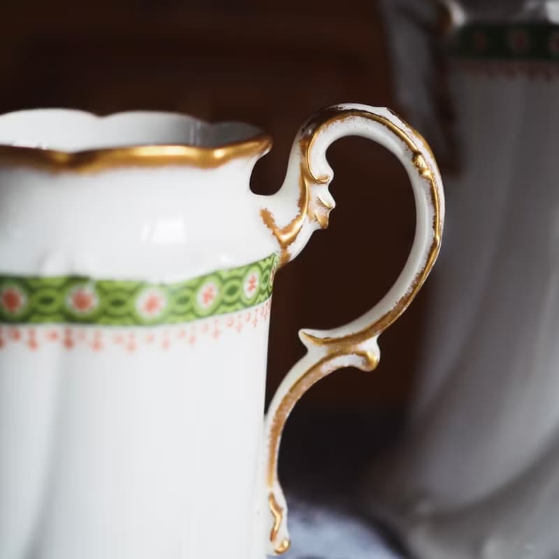 19世紀法國古董 LIMOGES 茶壺和奶壺 套裝