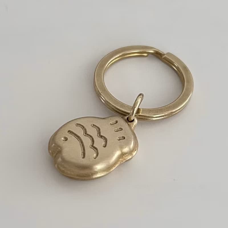鯛魚燒 黃銅鑰匙圈