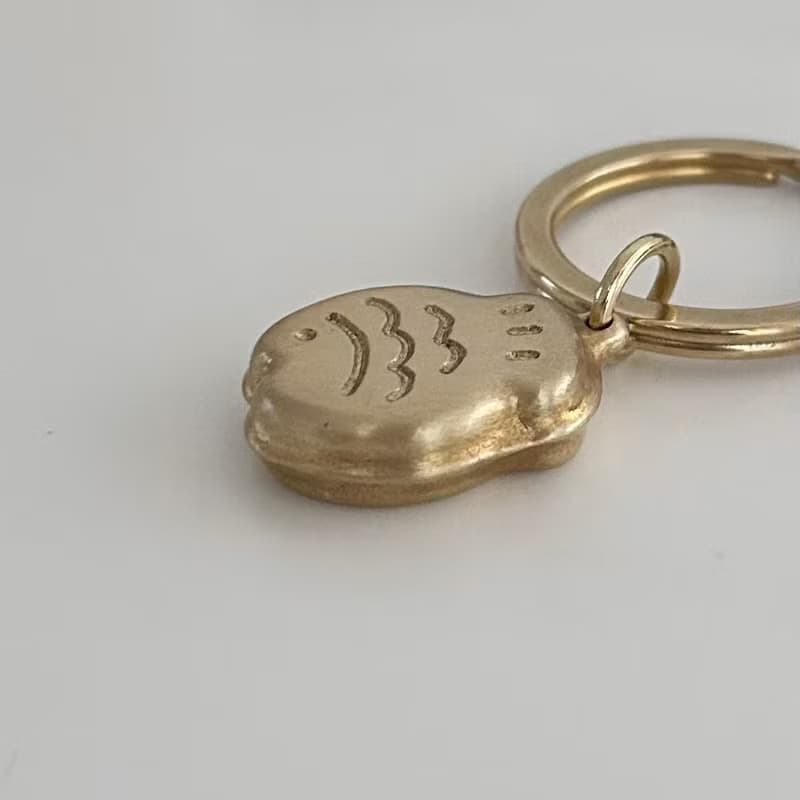 鯛魚燒 黃銅鑰匙圈