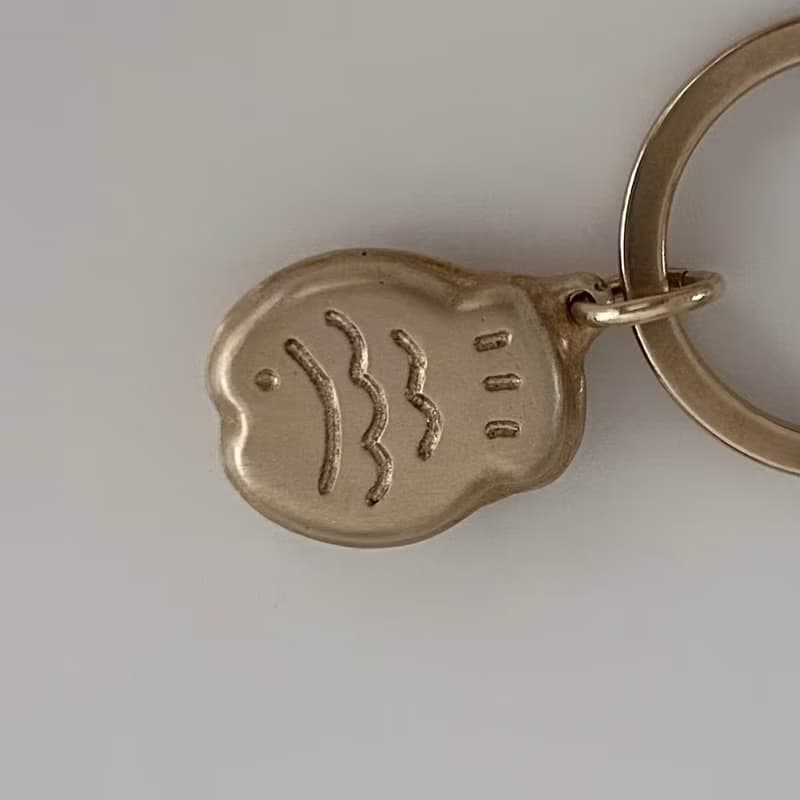 鯛魚燒 黃銅鑰匙圈