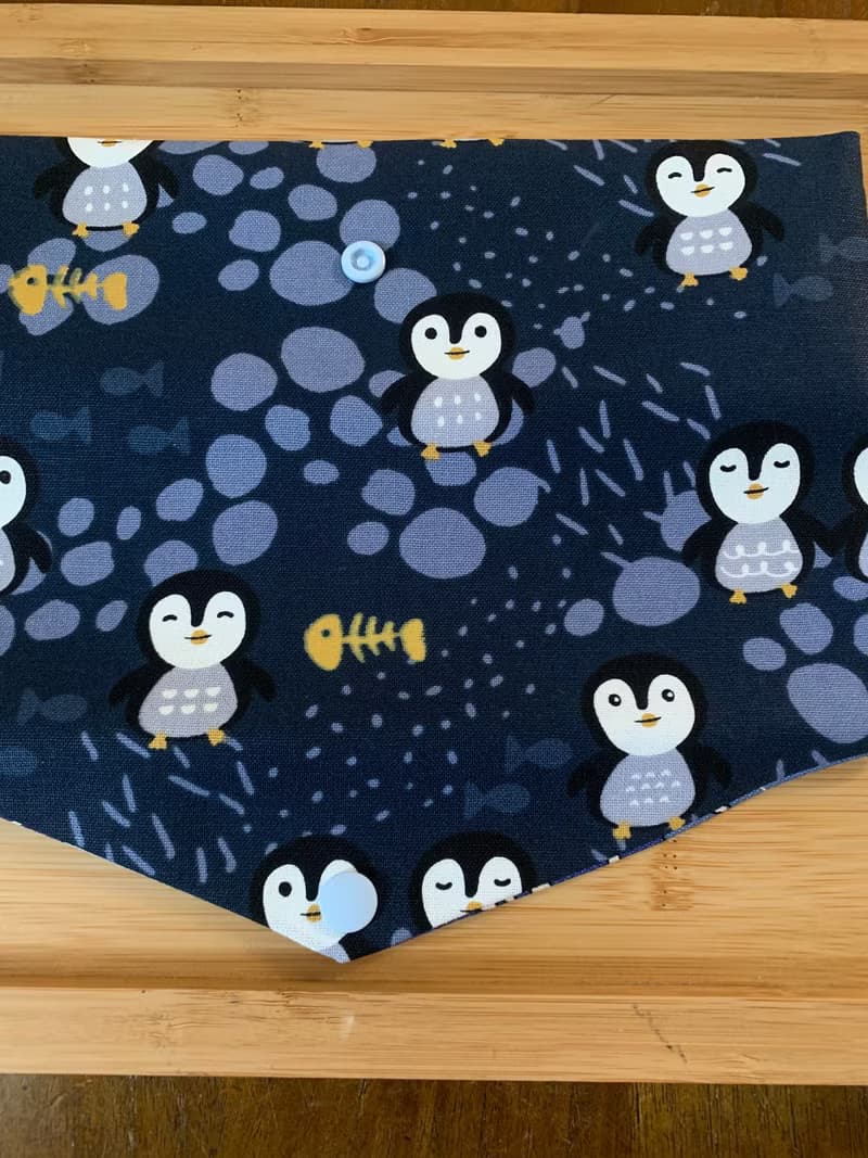 文青風環保純棉筷袋  企鵝想飛 沈穩藍 日本 潮物 收納 手作餐具