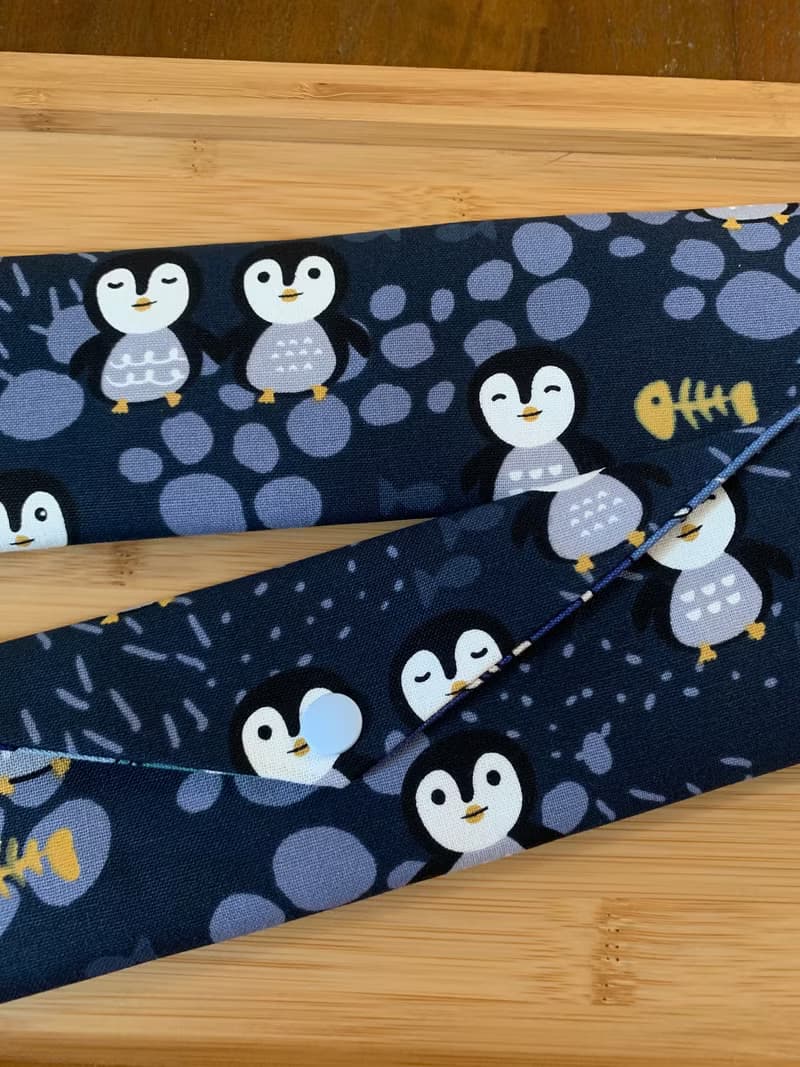 文青風環保純棉筷袋  企鵝想飛 沈穩藍 日本 潮物 收納 手作餐具