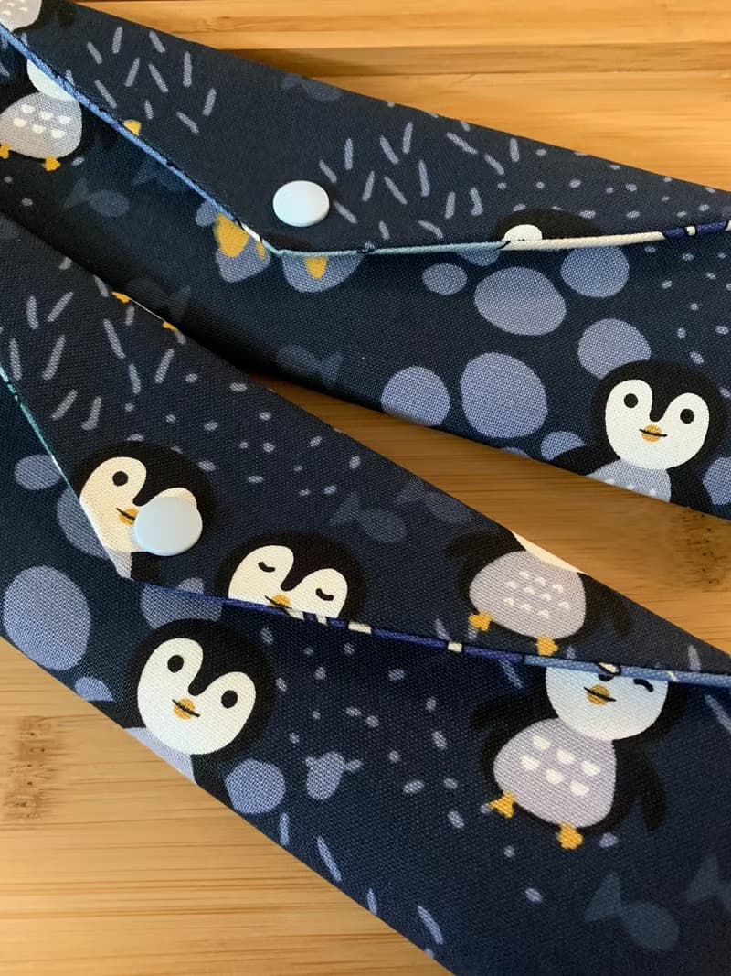 文青風環保純棉筷袋  企鵝想飛 沈穩藍 日本 潮物 收納 手作餐具