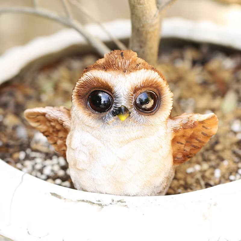 デバリエ mo08 フクロウの置物 梟 レジン製 ギフト 誕生日プレゼント 最適なプレゼント