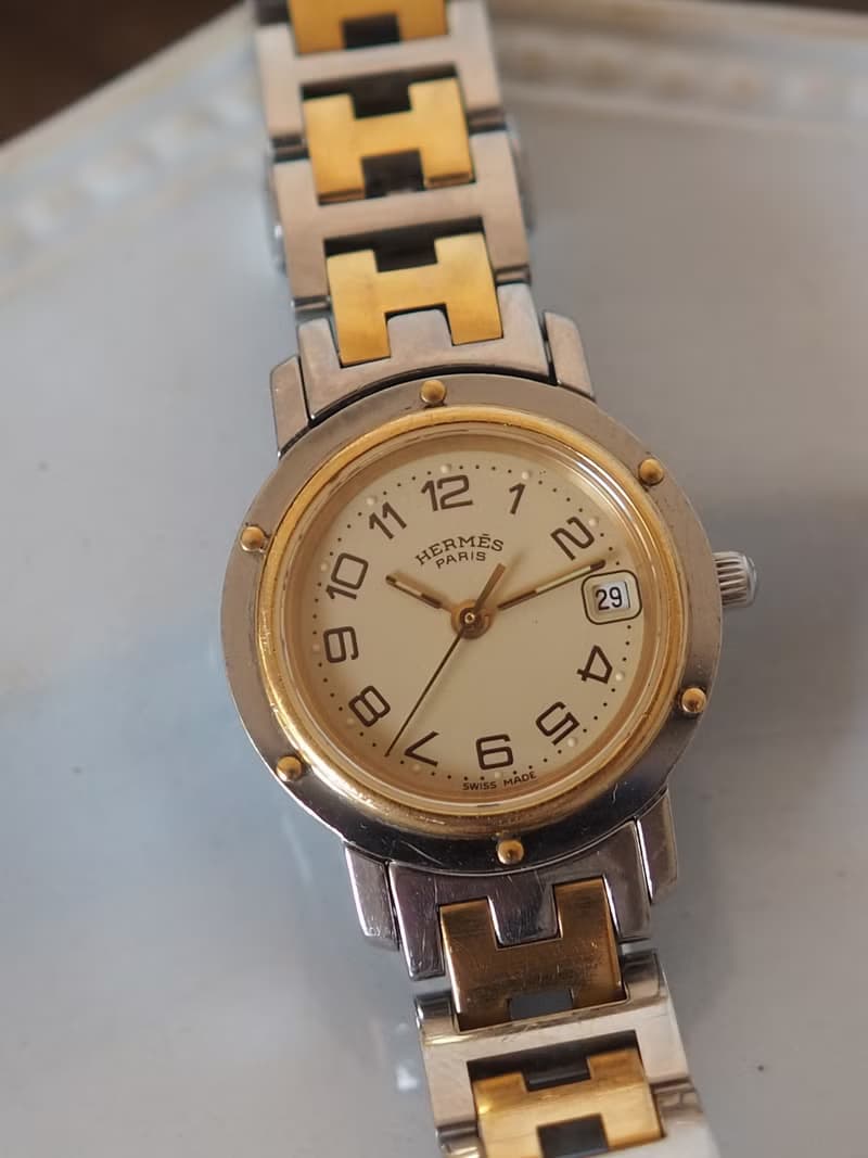 HERMÈS Clipper Watch エルメス クリッパー ウォッチ 腕時計 ゴールド シルバー コンビ ヴィンテージ
