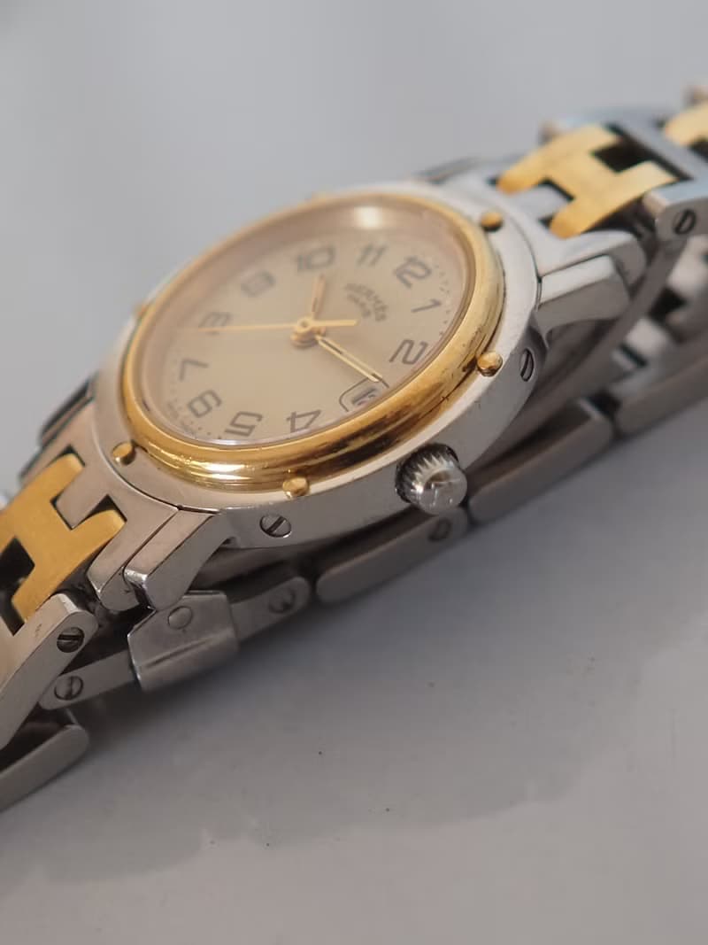 HERMÈS Clipper Watch エルメス クリッパー ウォッチ 腕時計 ゴールド シルバー コンビ ヴィンテージ