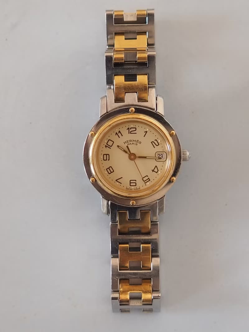 HERMÈS Clipper Watch エルメス クリッパー ウォッチ 腕時計 ゴールド シルバー コンビ ヴィンテージ
