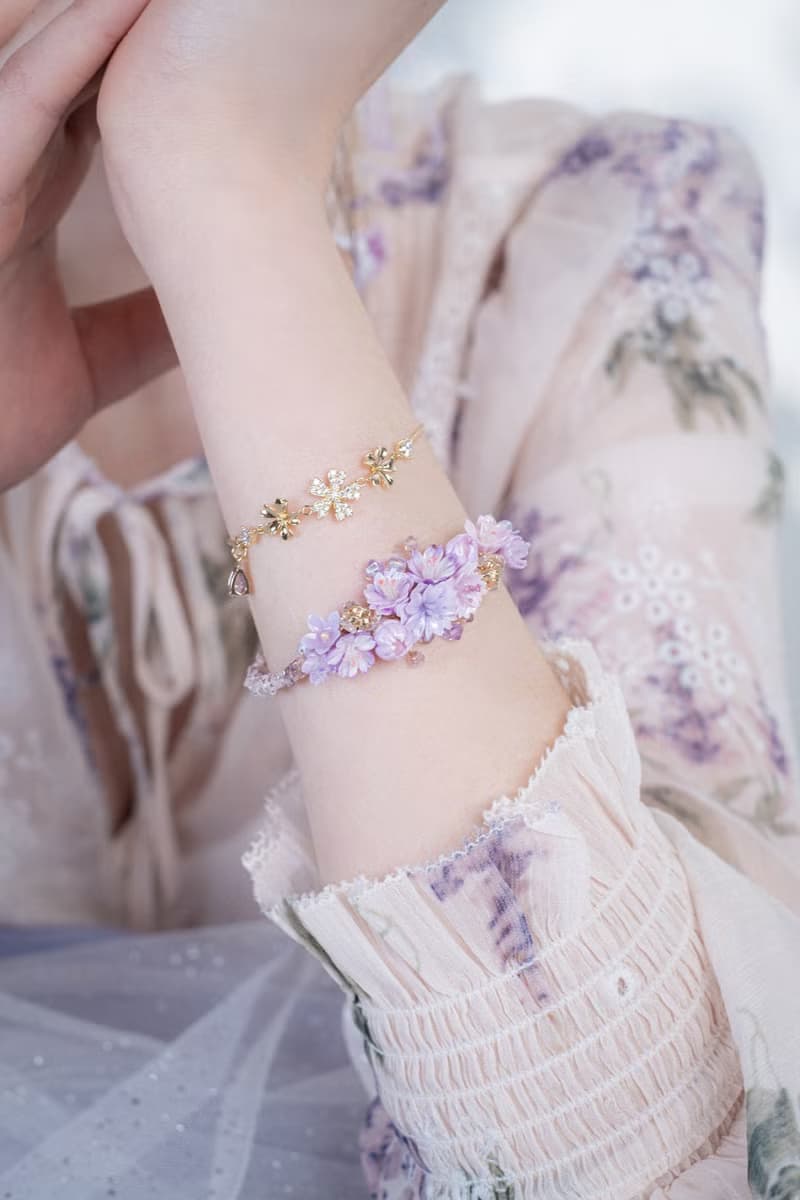 花途路上紫櫻花束手鐲