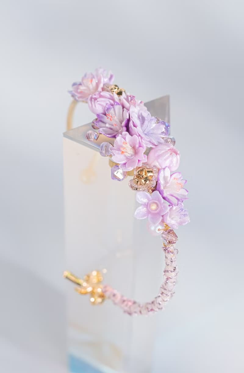 花途路上紫櫻花束手鐲